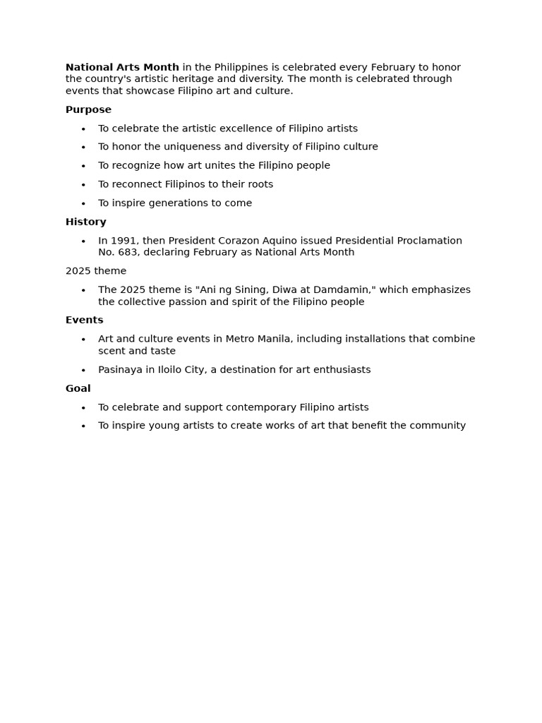 Arts Month 2025 | PDF