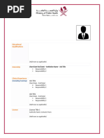 DHP CV Template for Healthcare Professionals | PDF | Career & Growth | Law