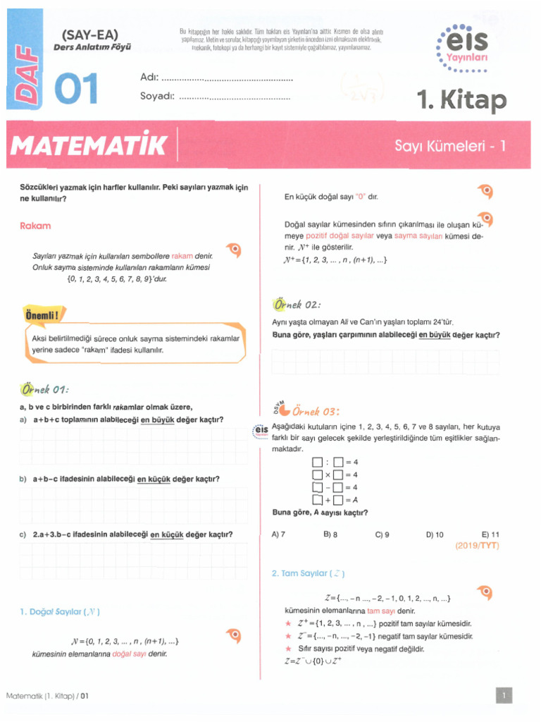 1 - Temel Kavramlar | PDF
