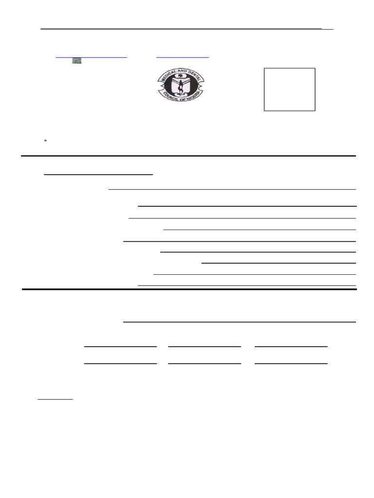 MDCN Internship Evaluation Form | PDF | Social Programs | Medicine
