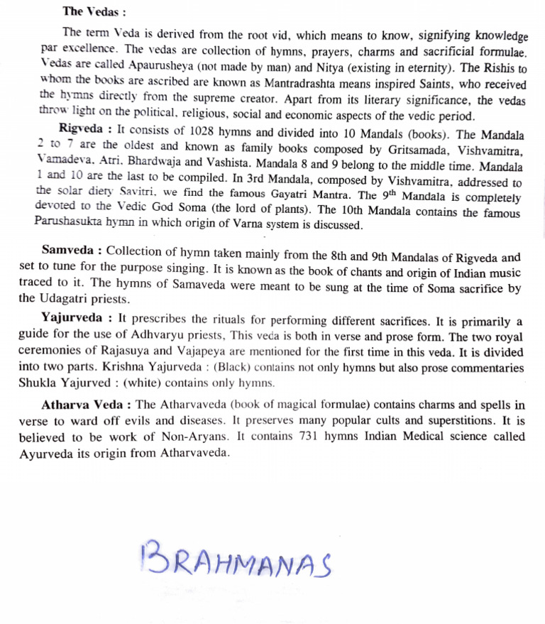 Overview of the Vedas and Their Significance | PDF | Vedas | Upanishads