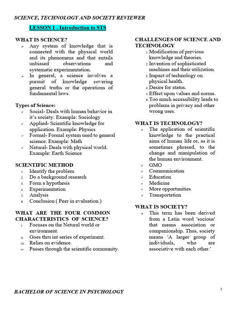Science, Technology, and Society Overview | PDF | Science | Heliocentrism