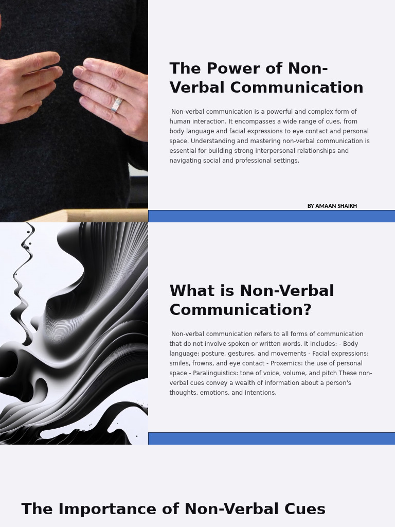 The Power of Non Verbal Communication | PDF | Nonverbal Communication ...