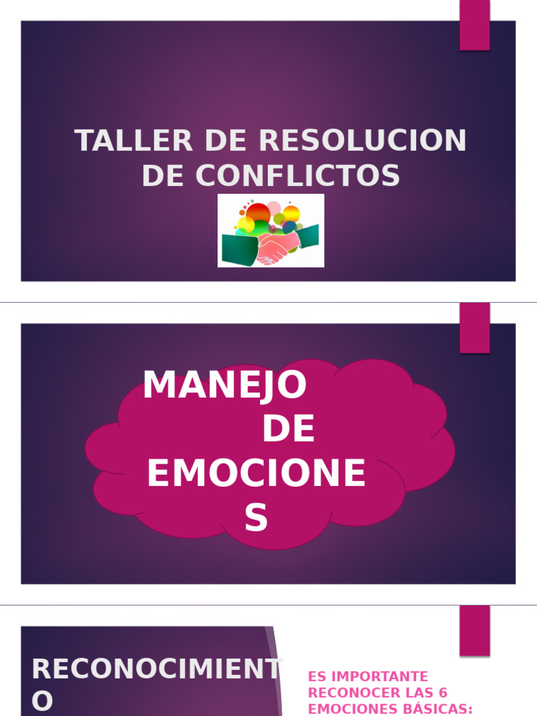 Taller de Manejo Emocional y Conflictos | PDF