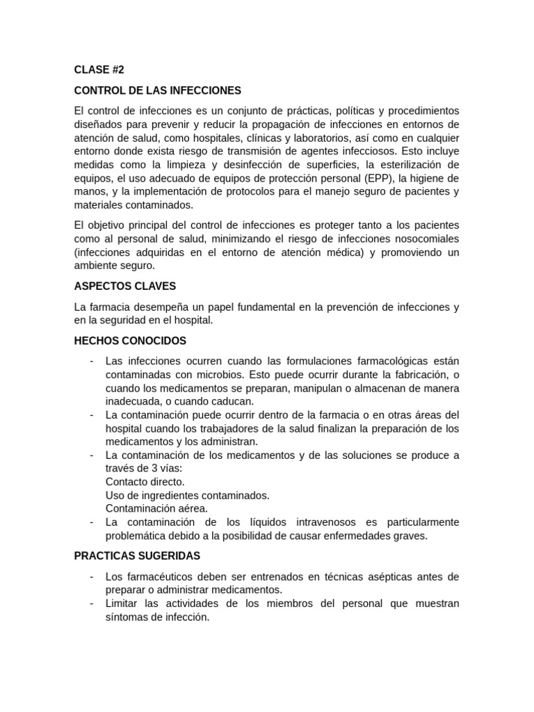 Control de Infecciones en Salud | PDF | Esterilización (Microbiología ...
