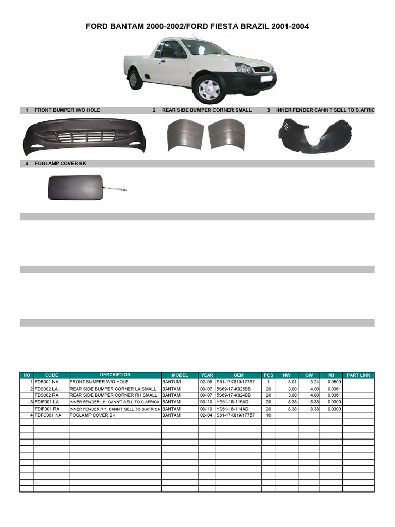 Ford Bantam 2000 2002 Pdf