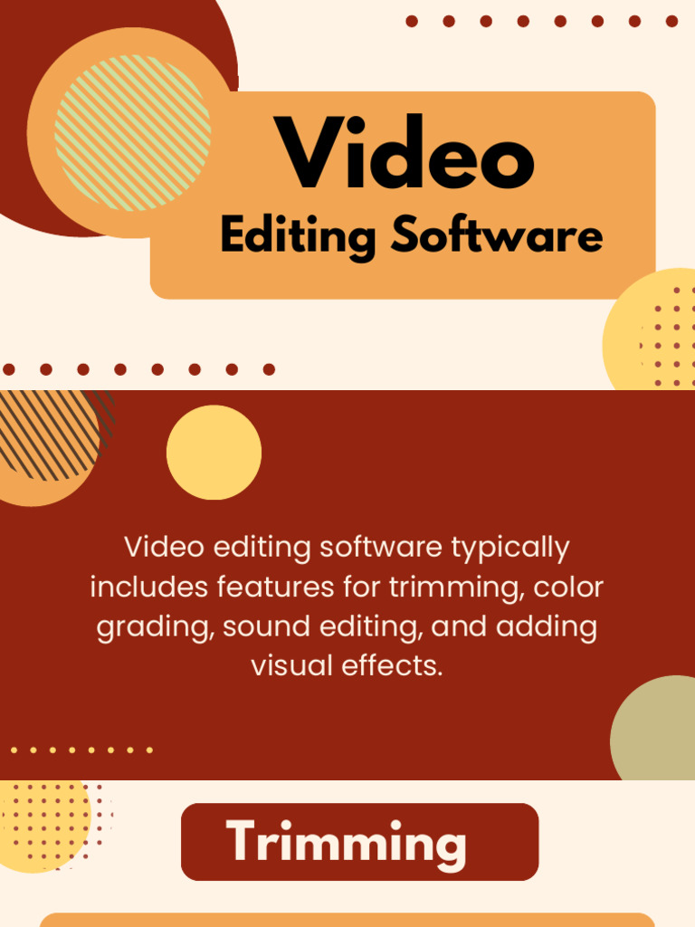 Lesson 1 Video Editing Software and Other Features | PDF | Video | Imaging
