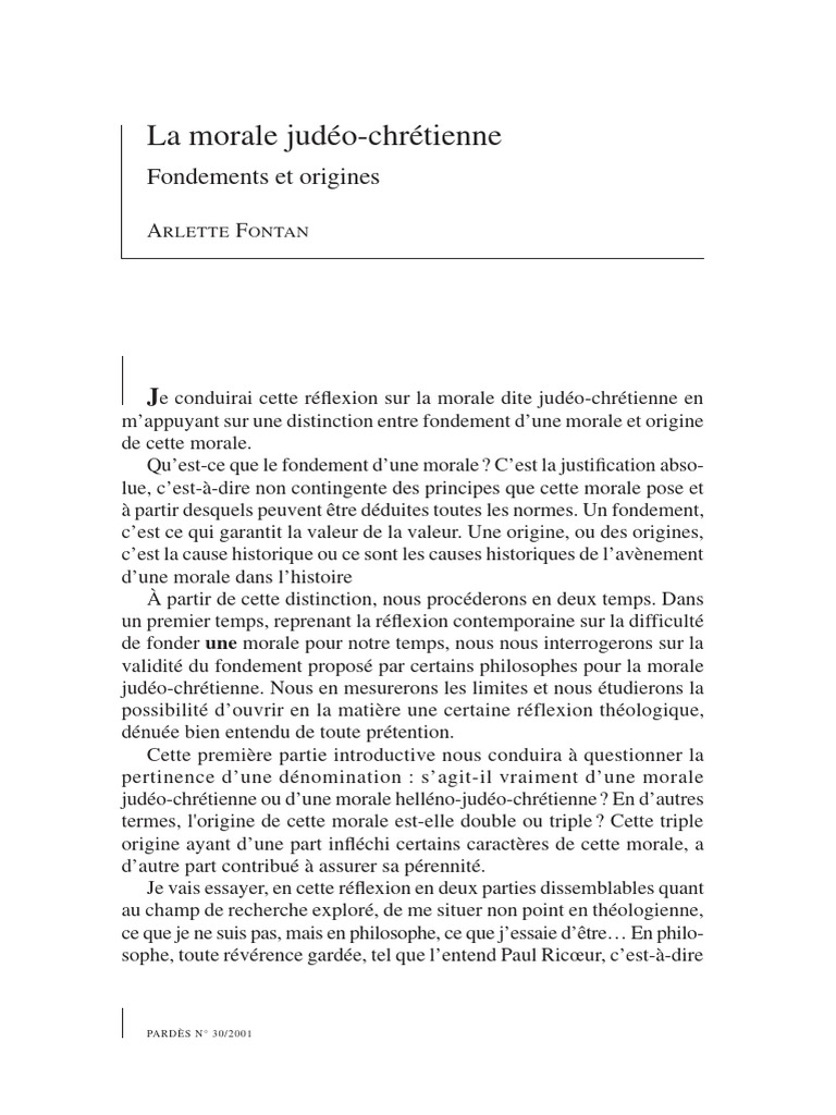 Fondements de la morale judéo-chrétienne | PDF | Dieu | Mal