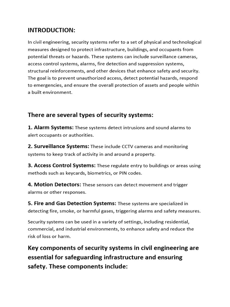 INTRODUCTION | PDF | Security Alarm | Computer Security