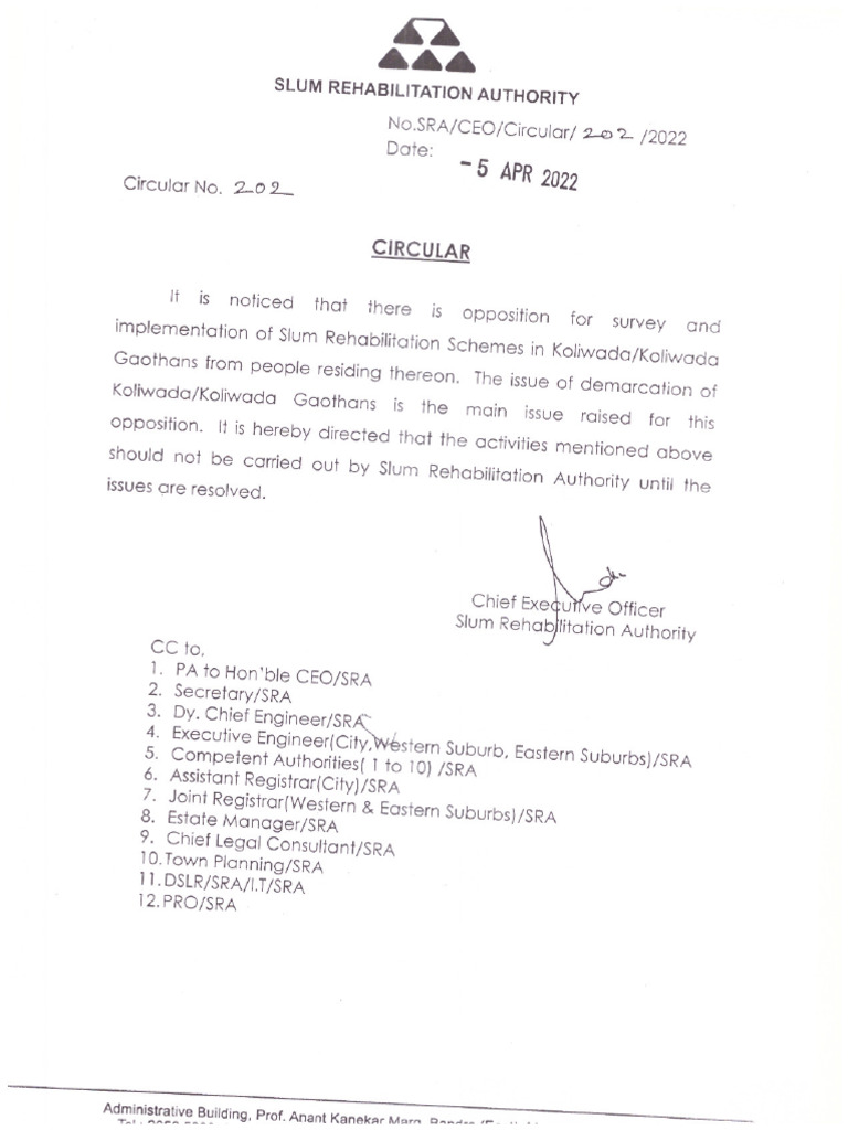 Circular No 202 | PDF