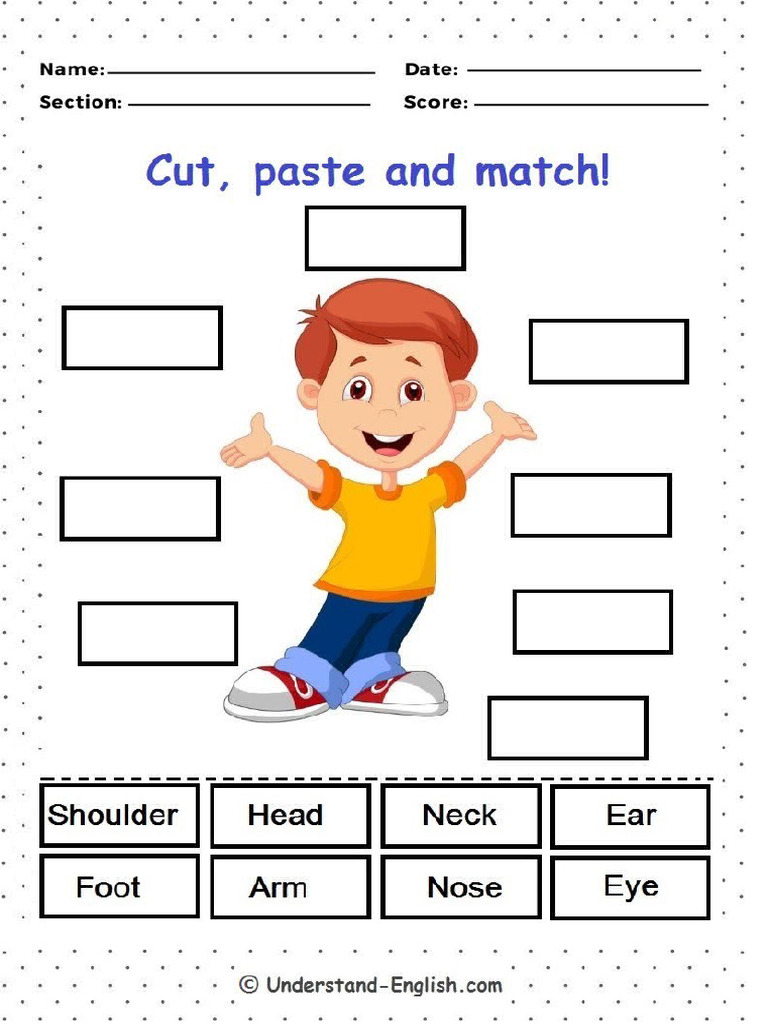 1 Body Parts Cut and Paste | PDF