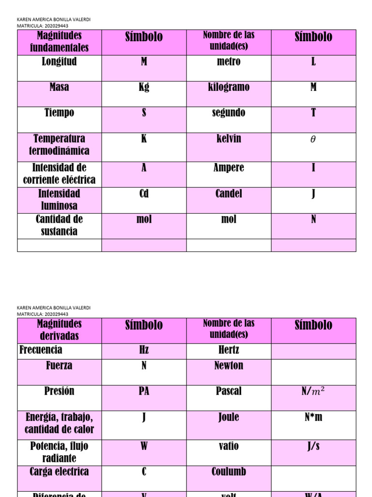 Magnitudes Fundamentales | PDF