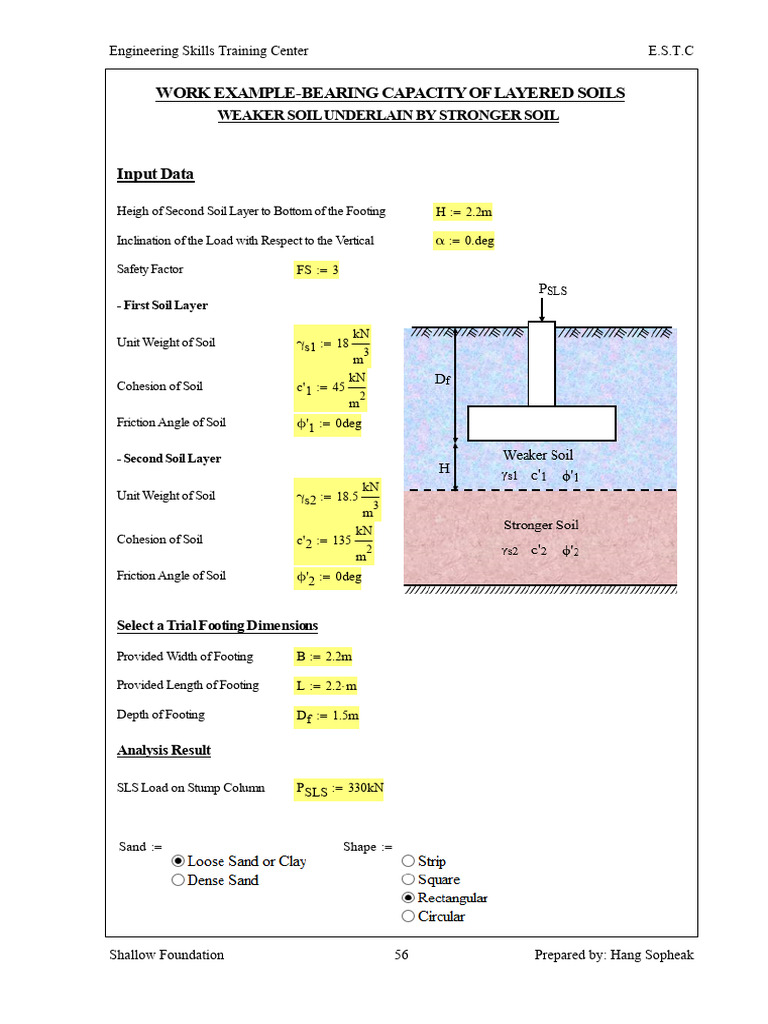 07 2 Footing Weaker Soil Underlain | PDF | Geotechnical Engineering ...