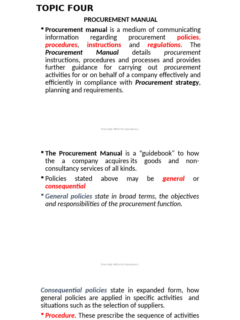 Comprehensive Procurement Manual Guide | PDF | Procurement | Policy