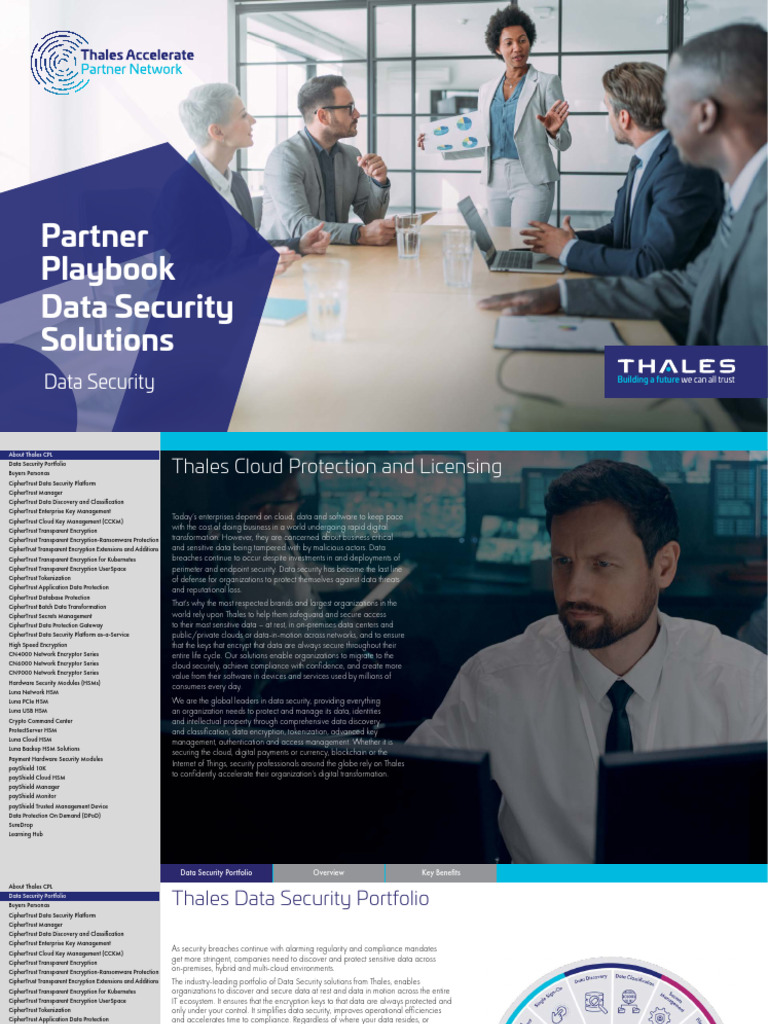 Thales Data Security Solutions Overview | PDF | Cloud Computing | Encryption