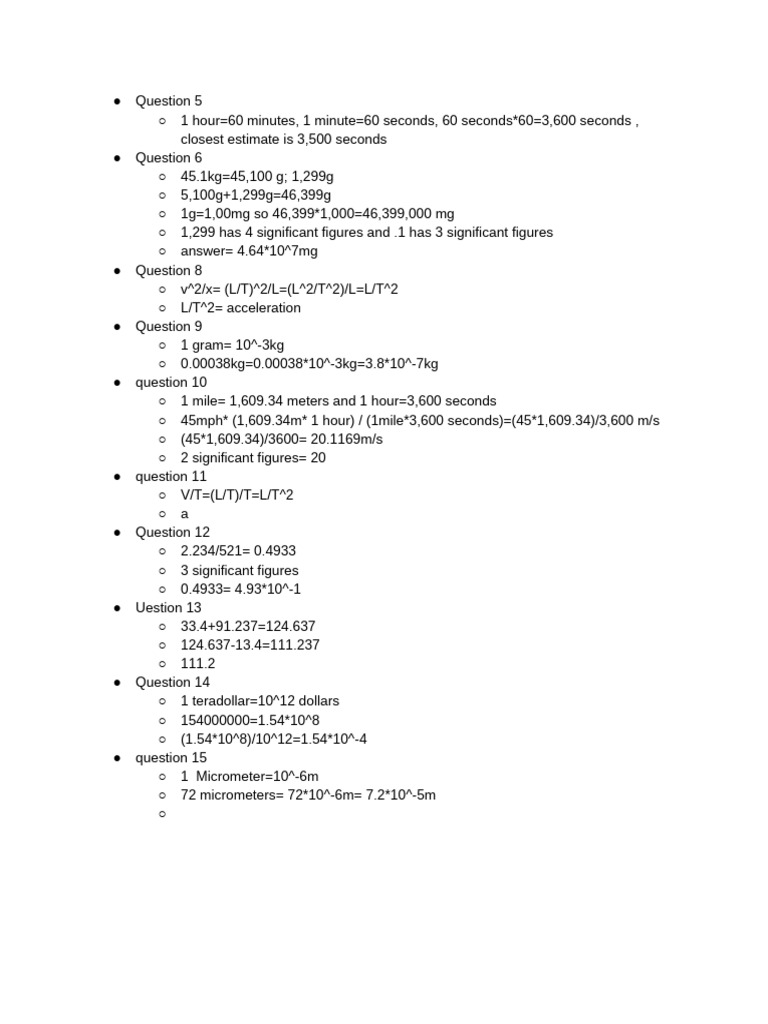 Science Calculation Examples and Solutions | PDF