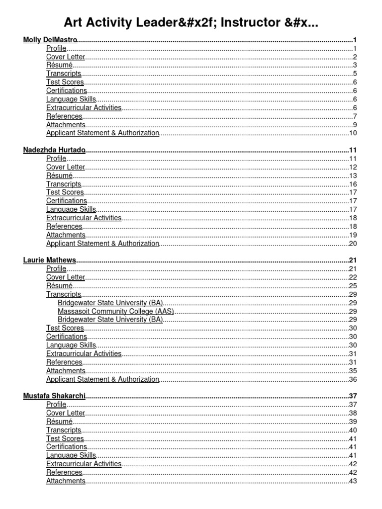 Art Activity Leader | PDF | Teachers | Special Education