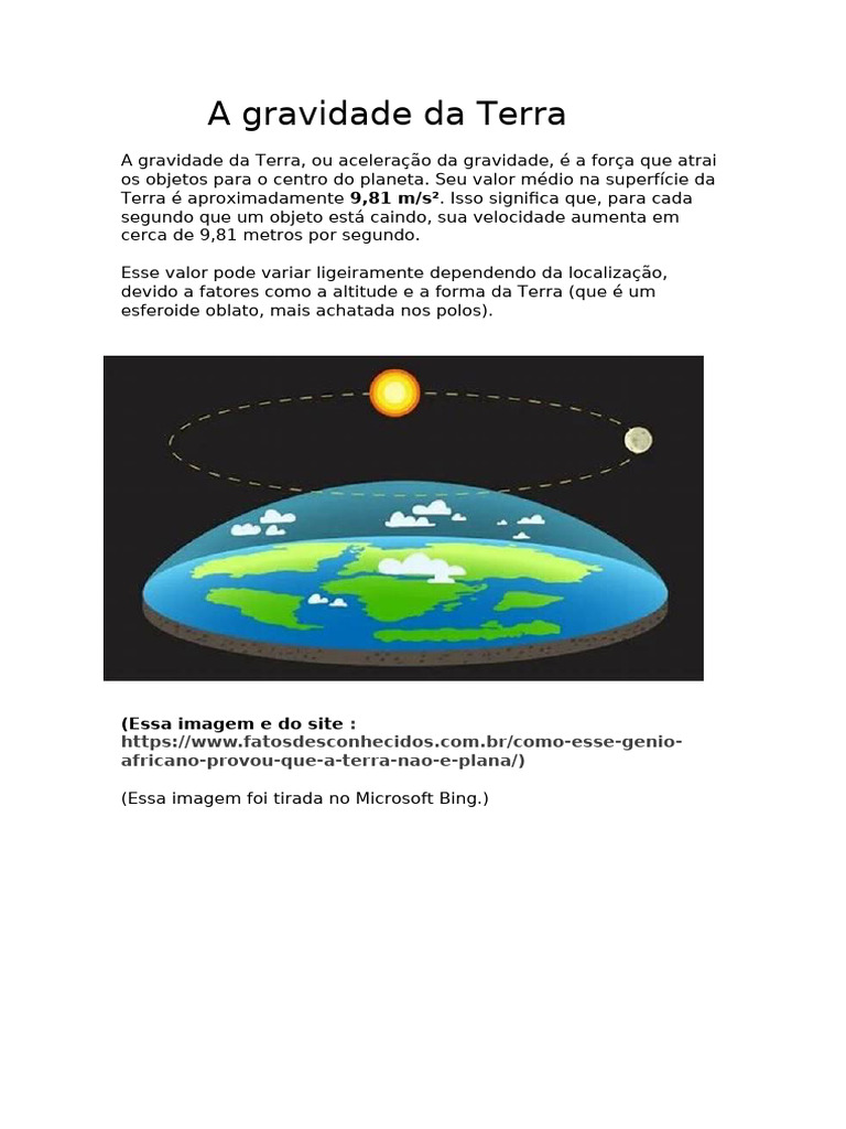 Gravidade da Terra: 9,81 m/s² Explicado | PDF
