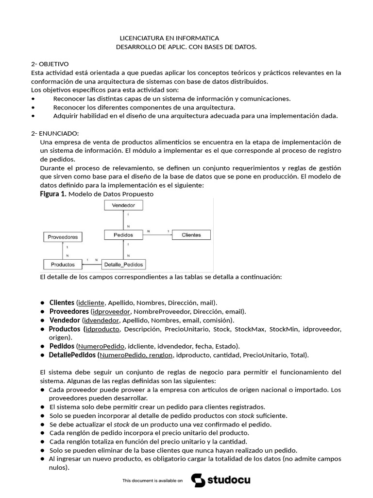 Arquitectura de Sistema de Pedidos DB | PDF | Mi sql | Bases de datos