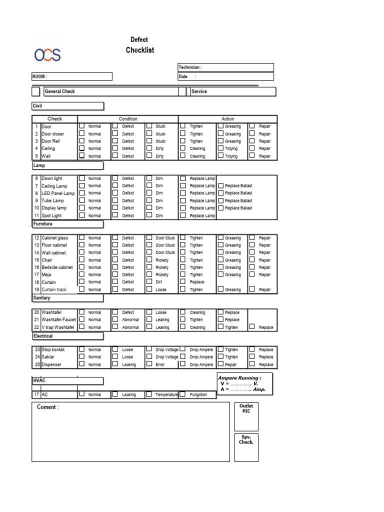 Checklist: Defect | PDF | Glass Applications | Electric Power