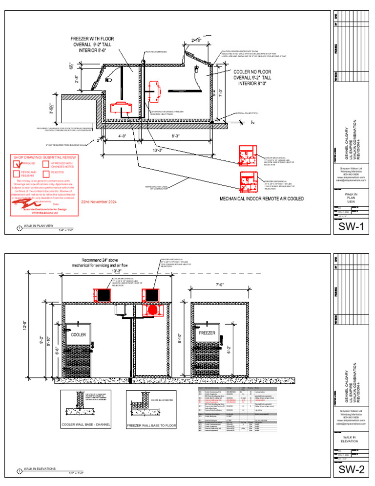 Walk-In Cooler and Freezer Layout Plan | PDF | Refrigerator ...