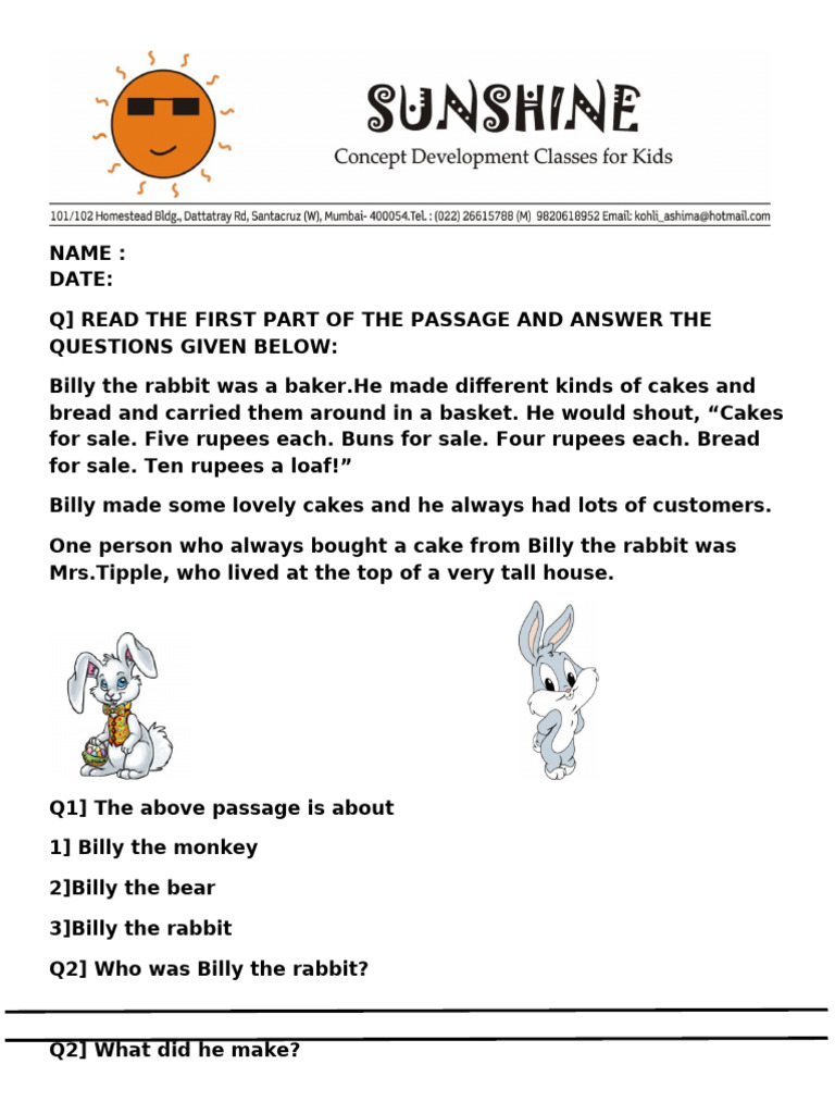 Billy The Rabbit | PDF | Syntax | Linguistic Morphology