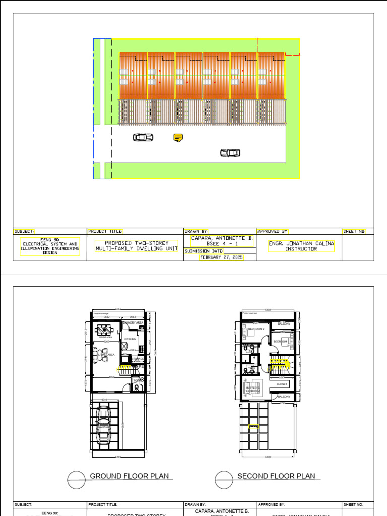 Proposed Two-Storey Multi-Family Unit | PDF | Bedroom | Houses