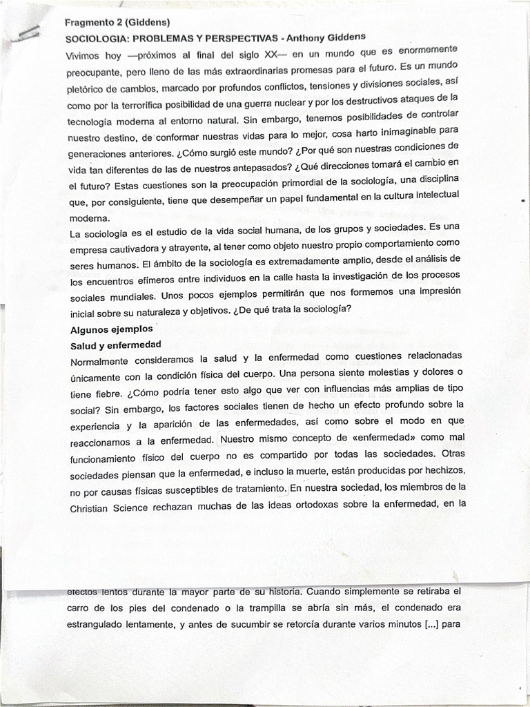 Fragmento 2 (Giddens) | PDF
