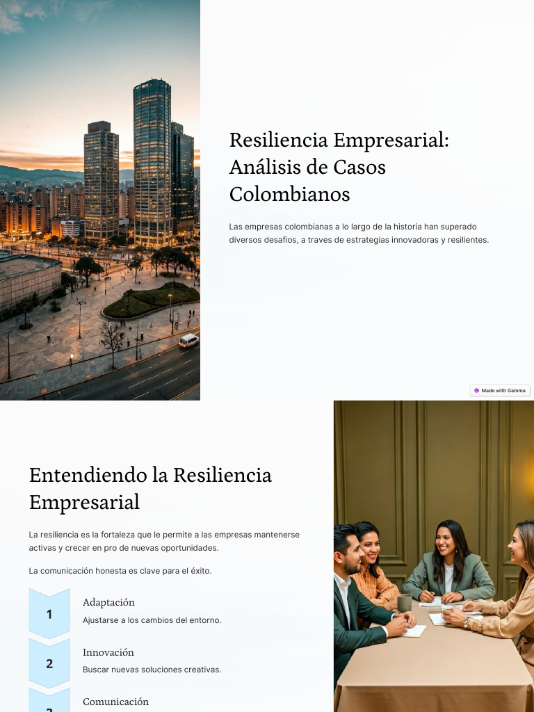 Casos de Resiliencia Empresarial en Colombia | PDF | Resiliencia ...