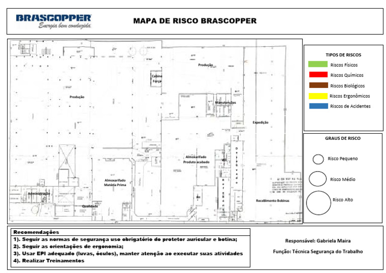 Mapa de Risco e Segurança do Trabalho | PDF