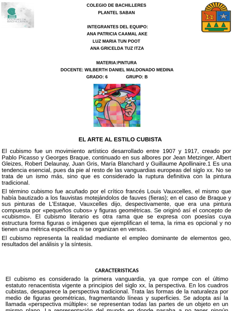 El Arte del Cubismo en Pintura | PDF | Cubismo | Arte abstracto