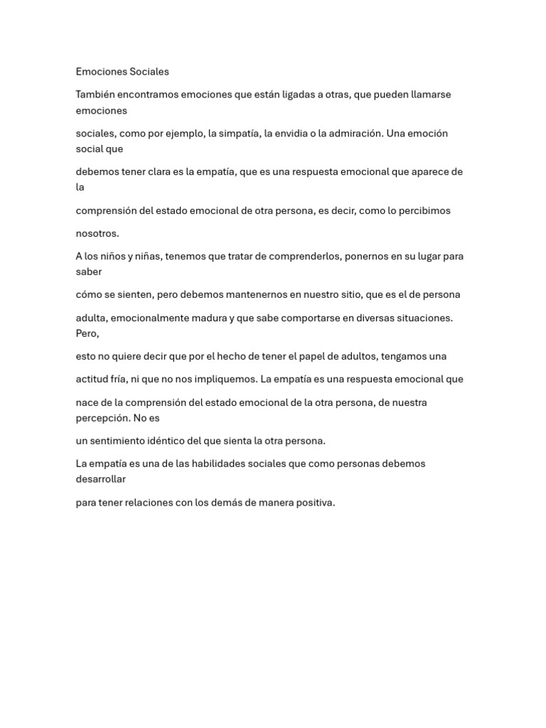 Importancia de la Empatía en Relaciones Sociales | PDF