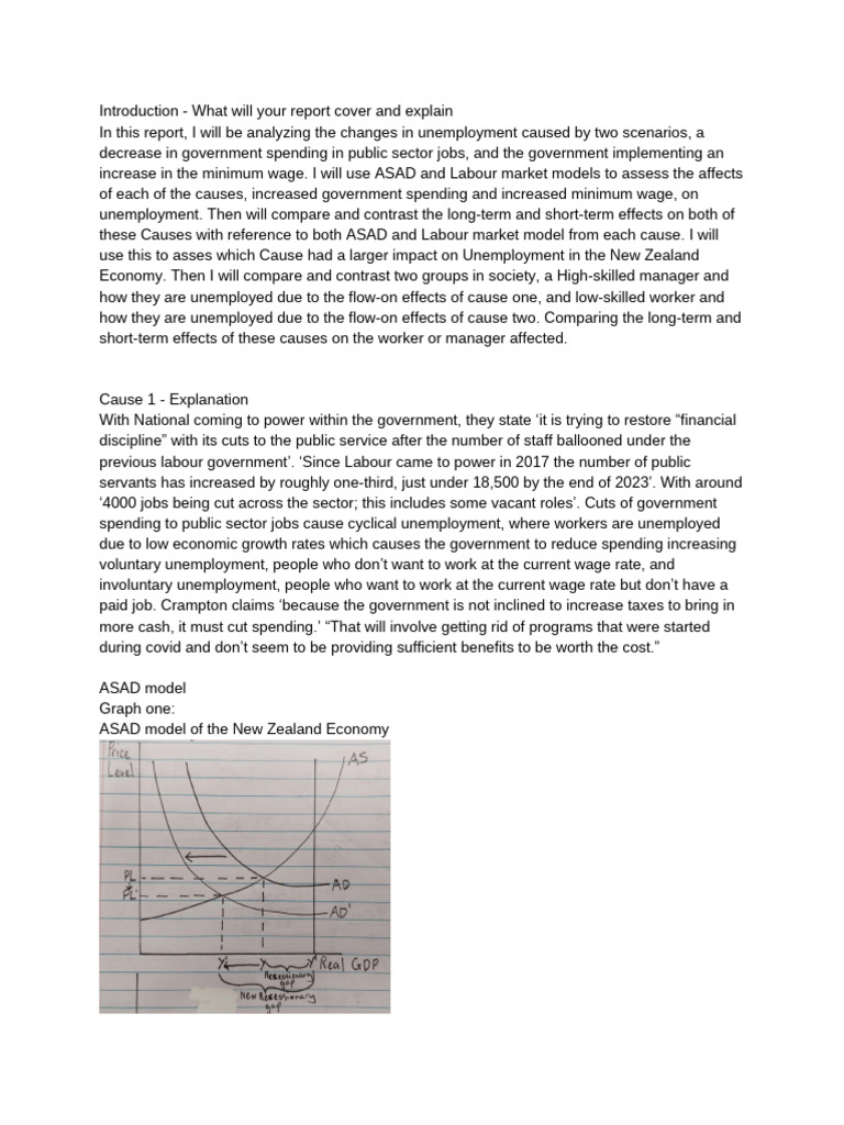 Impact of Wage Policies on NZ Unemployment | PDF | Labour Economics ...