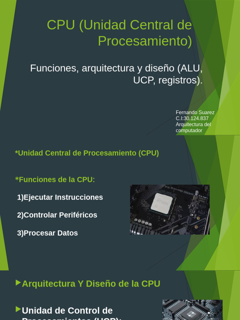 Funciones y Diseño de la CPU | PDF