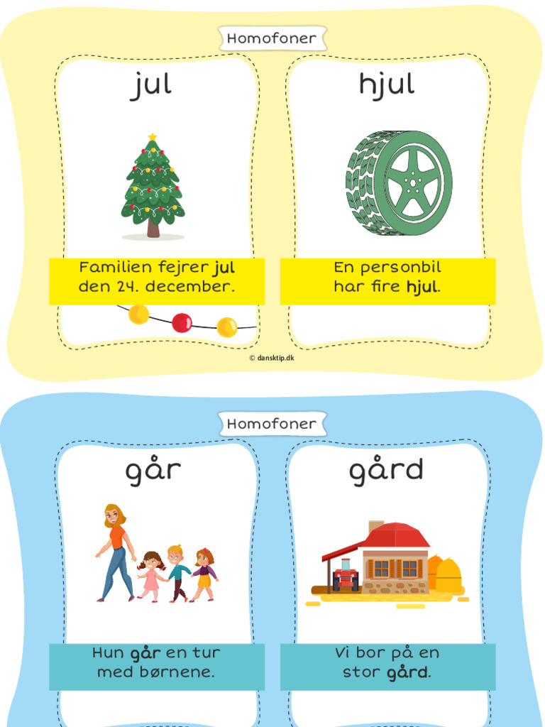 Jul Hjul: Homofoner | PDF