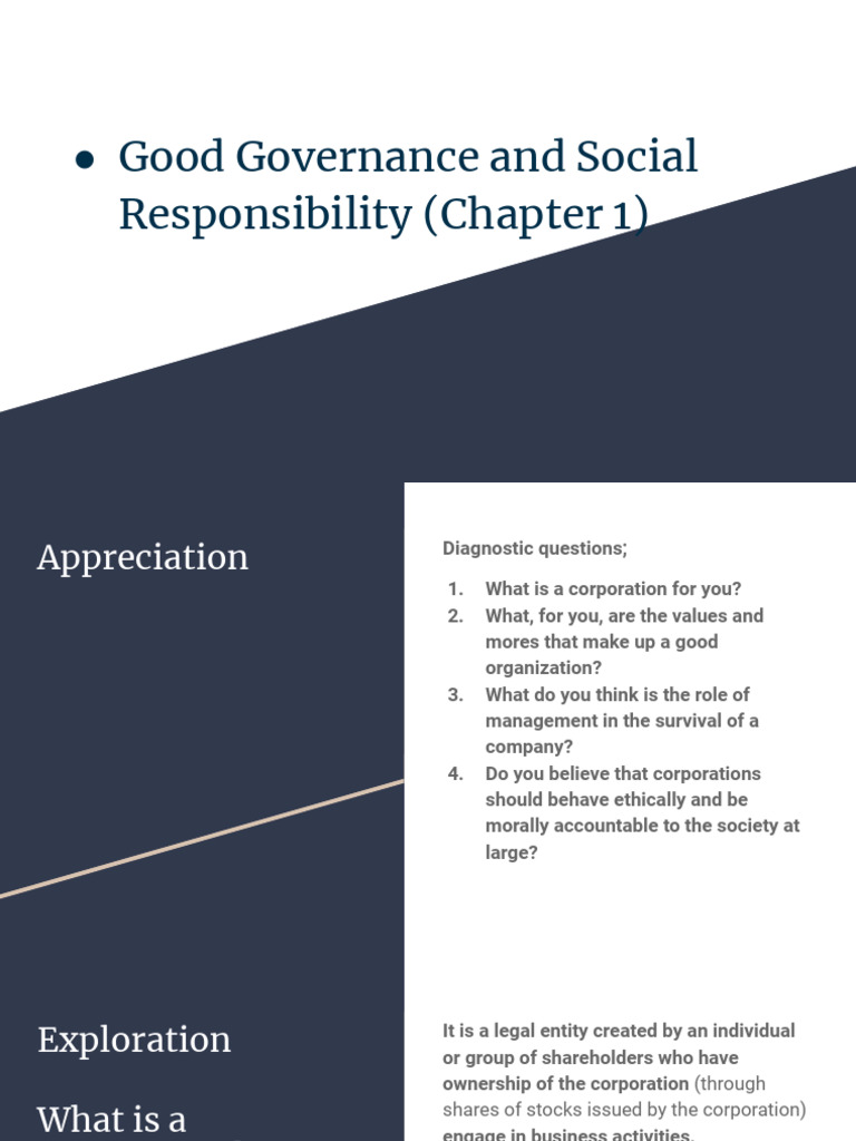 Corporate Governance and Social Responsibility | PDF | Corporate Social ...