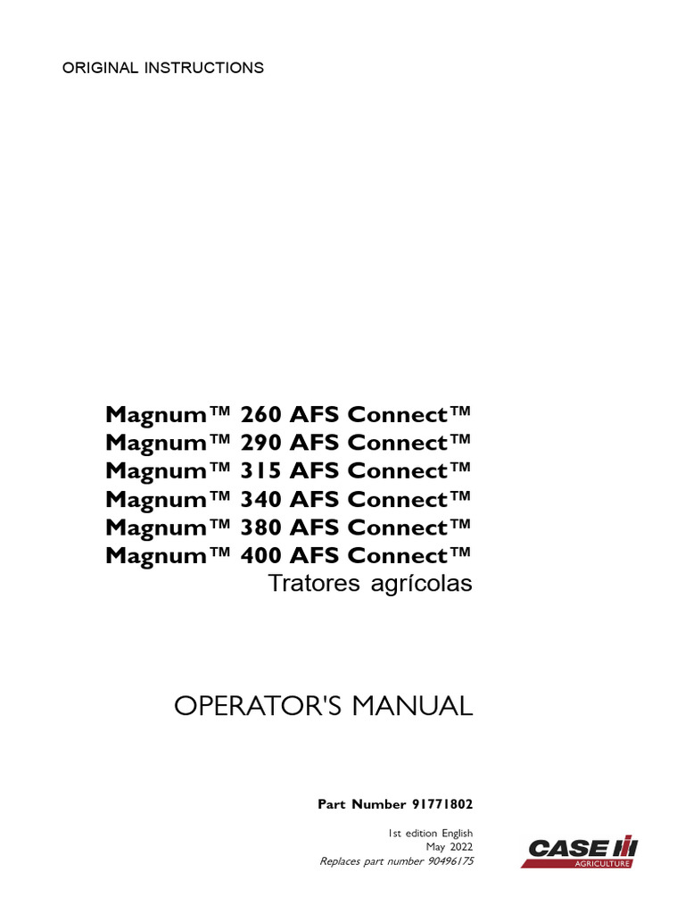 Operator's Manual Case380 | PDF | Vehicles | Motor Vehicle