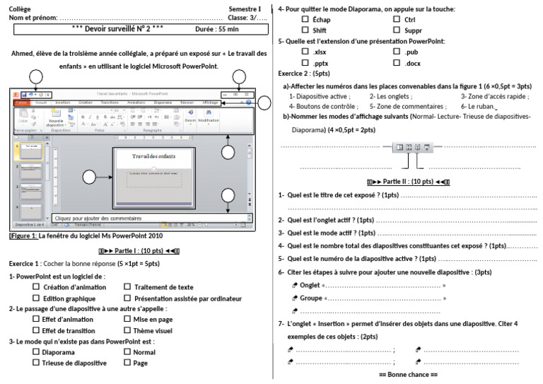 Exercice PowerPoint sur le travail des enfants | PDF | Microsoft ...