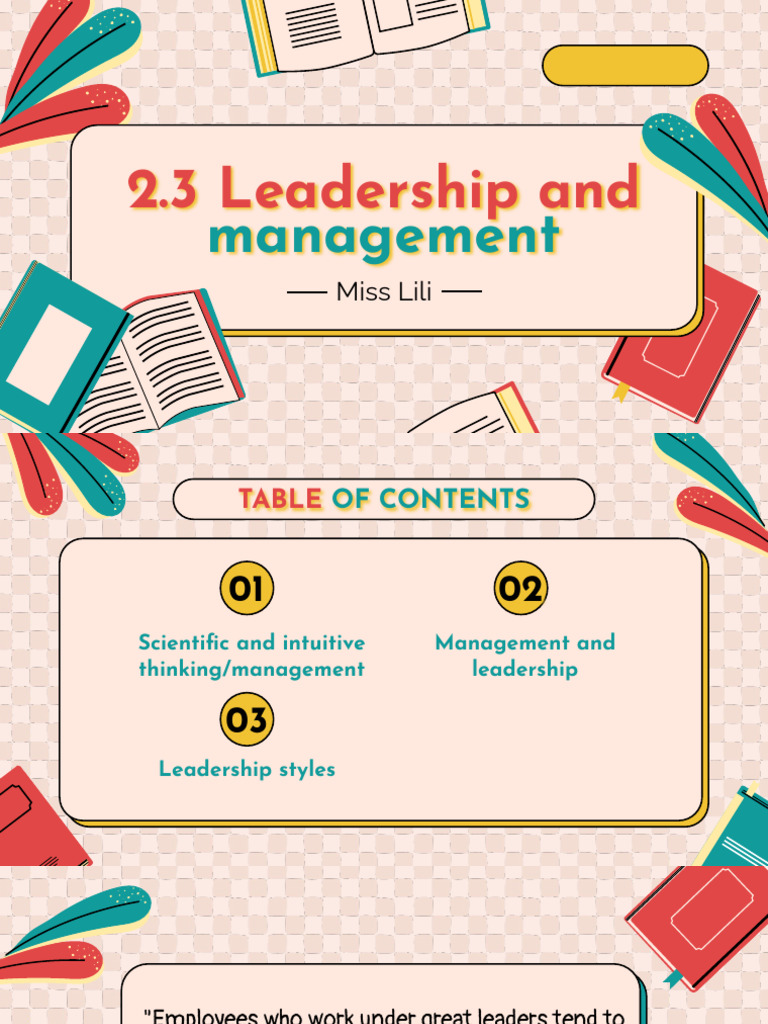 Unit 2 - 2.3 Leadership and Management | PDF | Decision Making ...