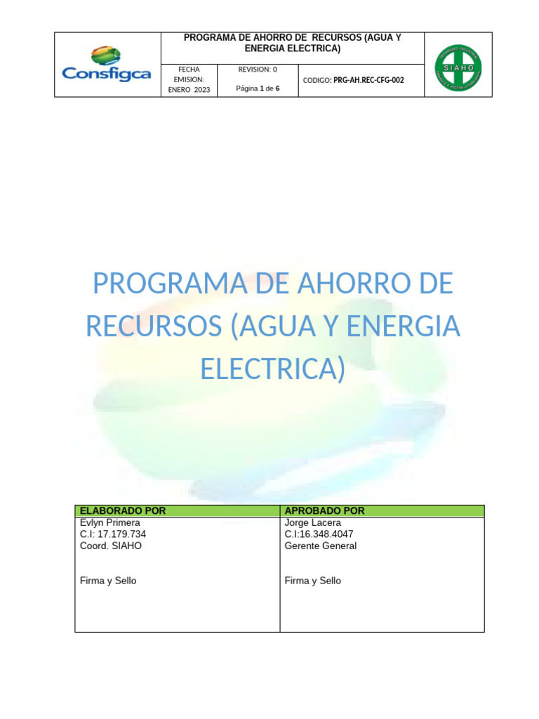 Ahorro de Agua y Energía en la Empresa | PDF | Uso eficiente de energía ...