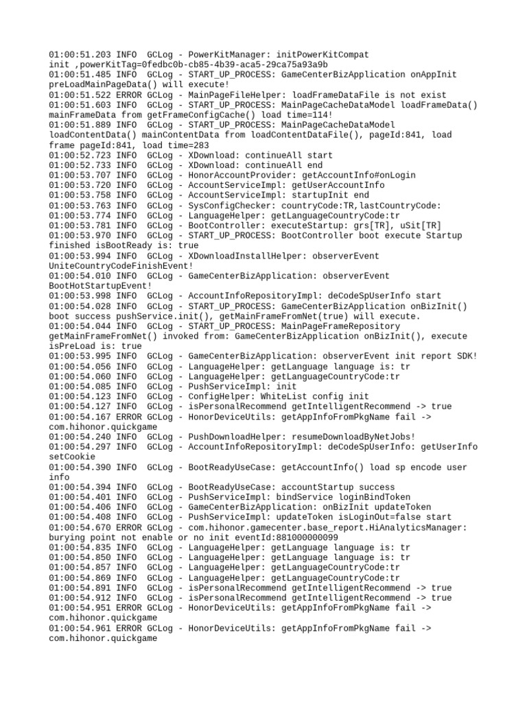 GameCenter Application Startup Log | PDF | Internet Protocols ...