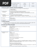 Grade 4 Math Lesson Plan: Patterns | PDF | Subtraction | Cognitive Science