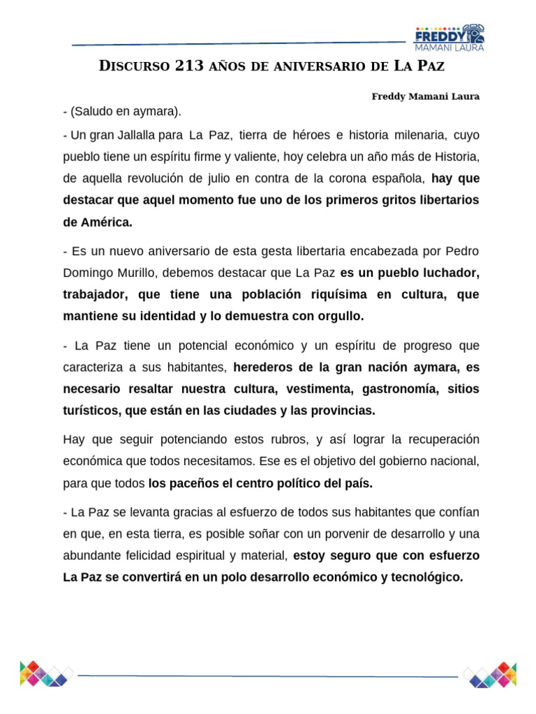 Resumen del Aniversario de la Paz | PDF