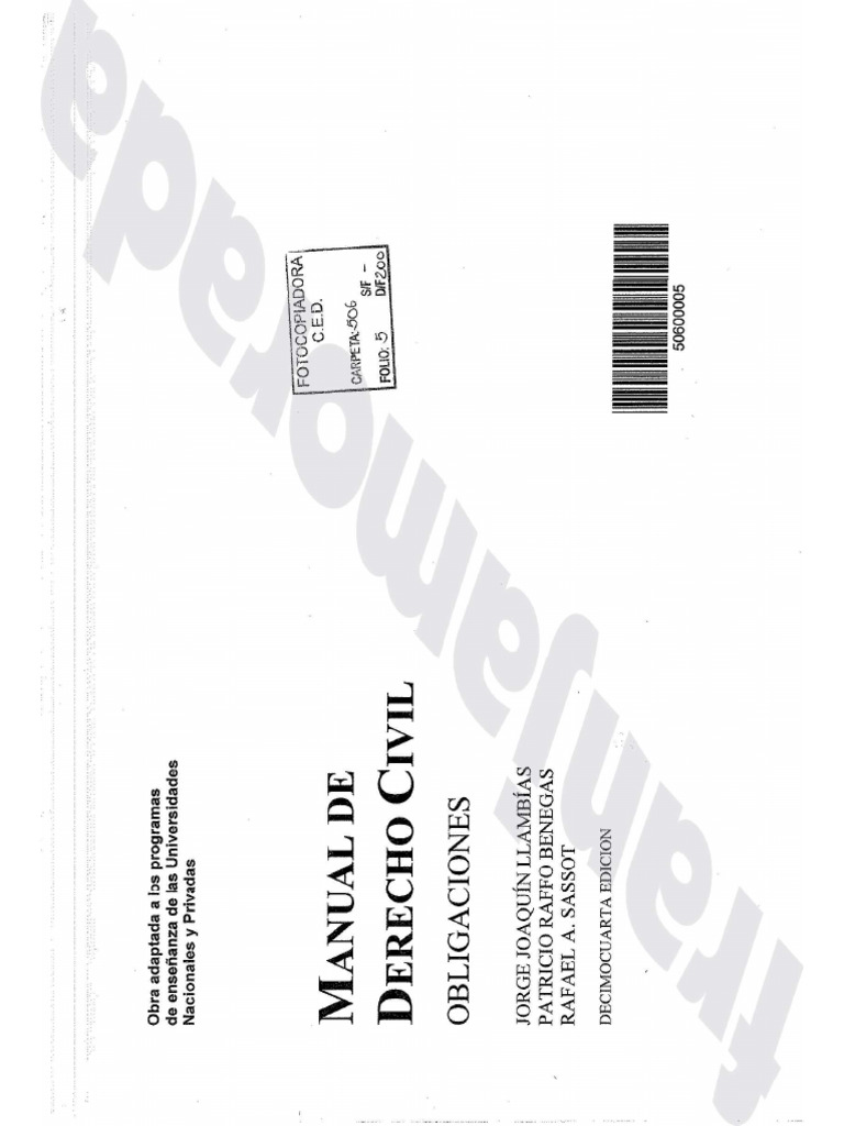 Manual de Obligaciones-Llambias | PDF