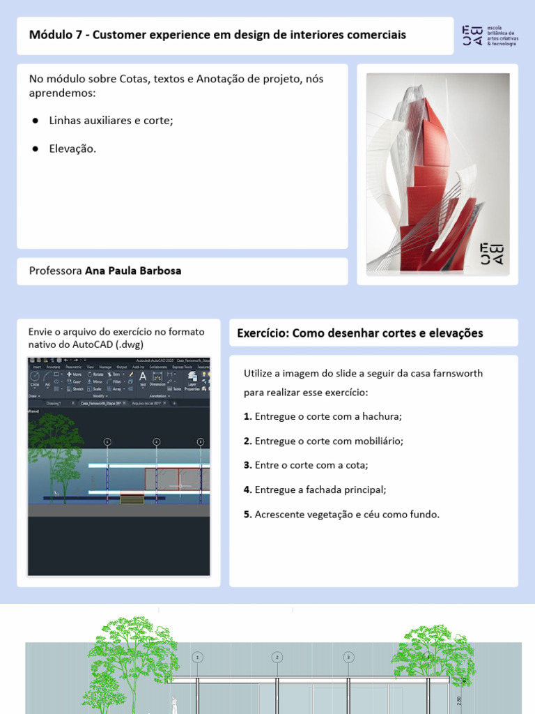 Desenho de Cortes e Elevações em AutoCAD | PDF