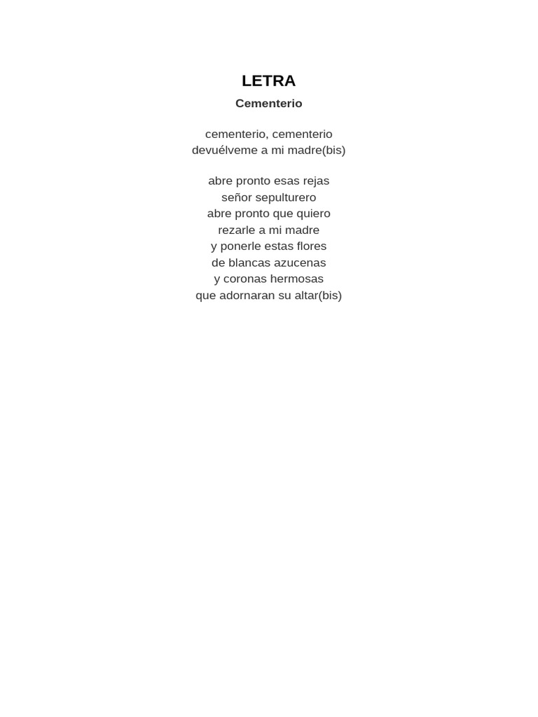 Letra de 