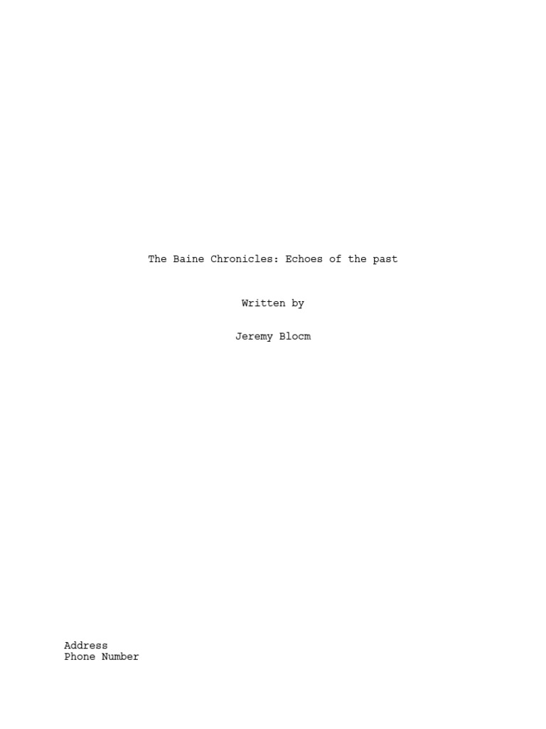 TBC Echoes of The Past | PDF