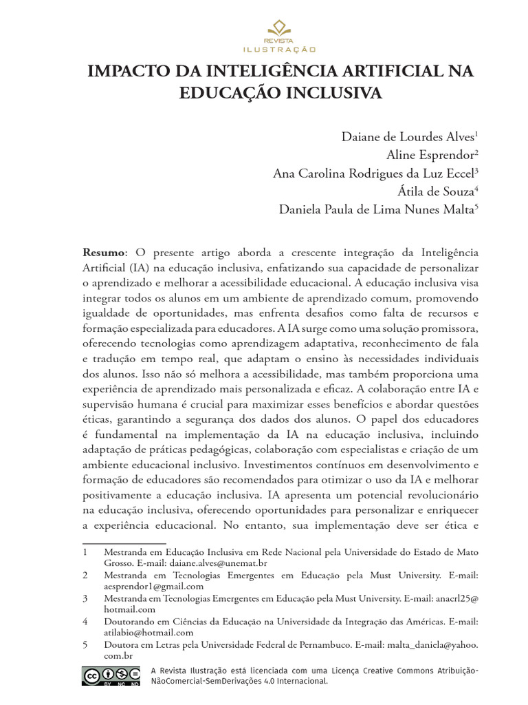 Impacto Da Inteligencia Artificial Na Educacao Inc | PDF | Exclusão ...