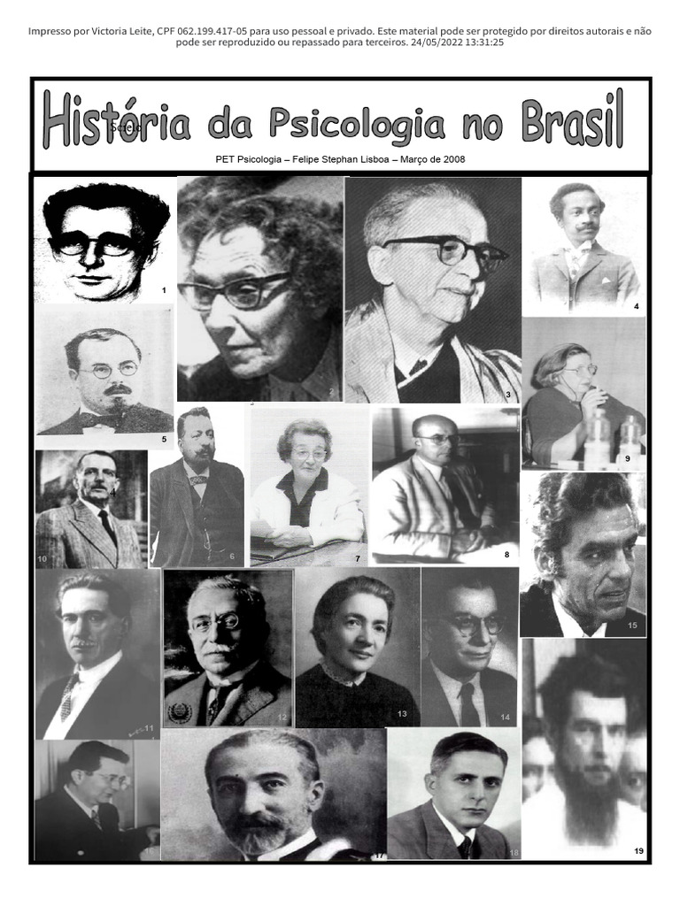 História da Psicologia no Brasil | PDF | Psicologia | Pedagogia