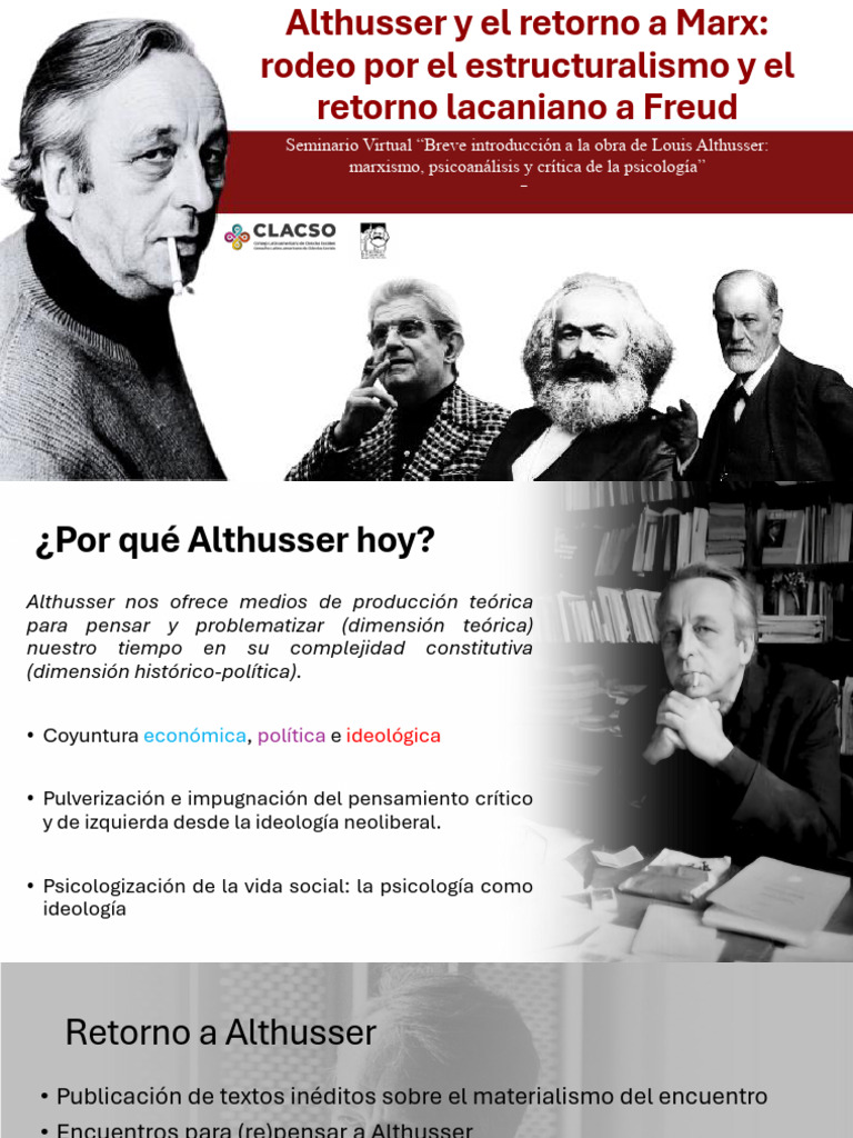 Sesion 1 - Seminarioa Althusser - Retorno A Marx | PDF | Louis ...